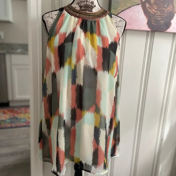 Anthropologie HD In Paris Multicolor Sleeveless Women's Top - Picture 7 of 7